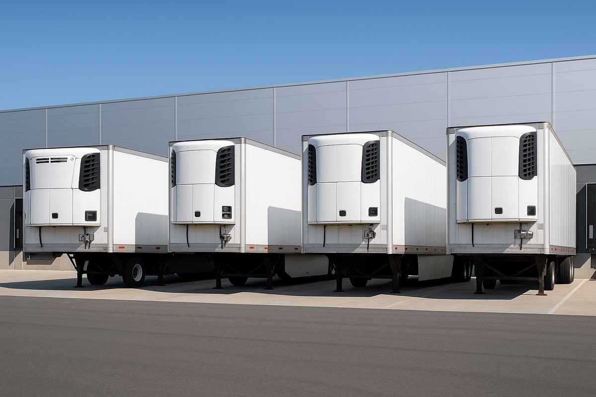 Refrigerated reefer trailer for temperature-controlled freight